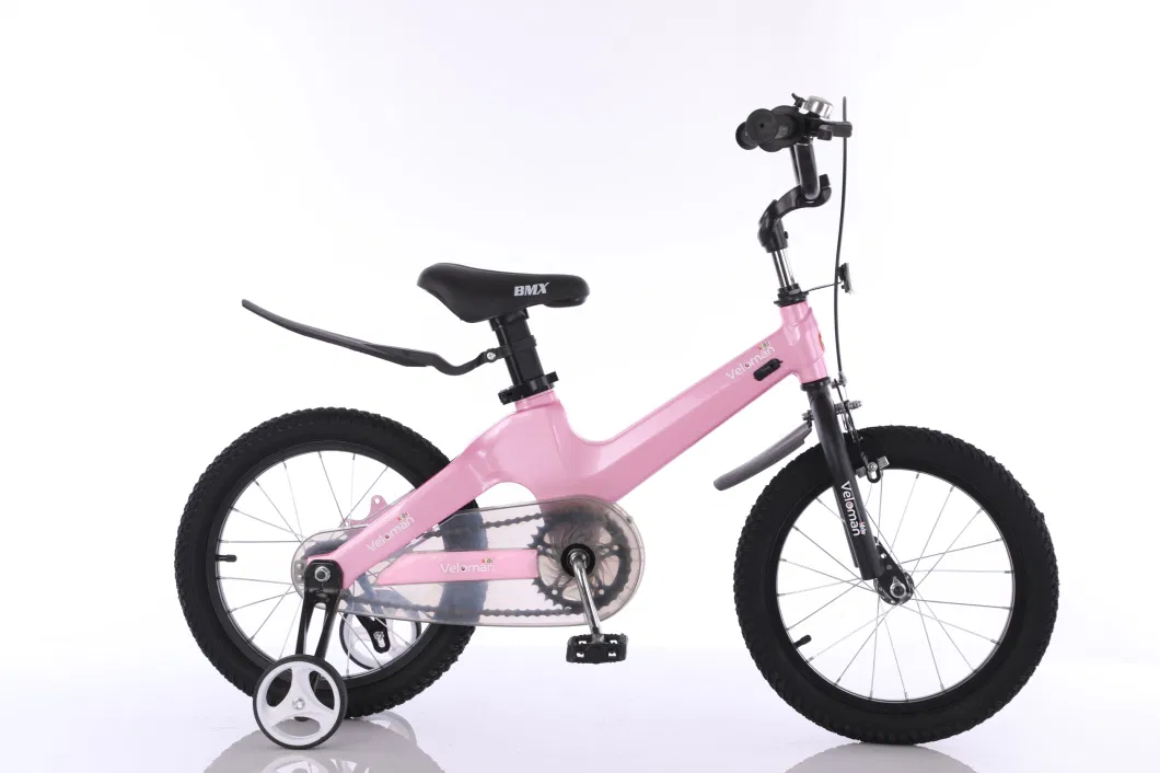 12" 14" 16" 18" Magnesium Alloy Integrated Frame Wheel Fork Children Kids Bicycle with Training Wheels Inner Brake Cable