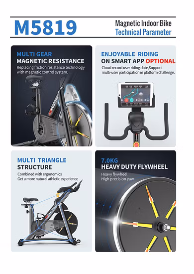 Nueva llegada bicicleta estática de giro uso doméstico bicicleta de spinning